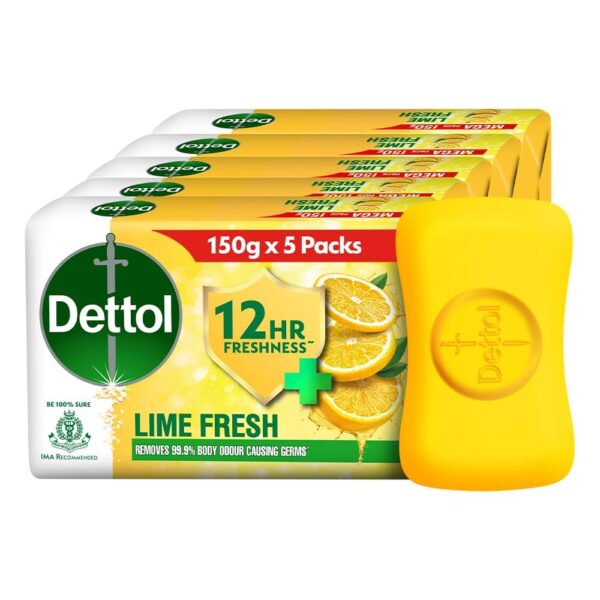 Dettol Lime Fresh Bathing Soap Bar with 12hr Freshness