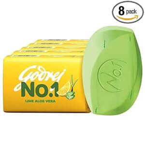 Godrej No.1 Lime And Aloe Vera, 100 G (Pack Of 8)